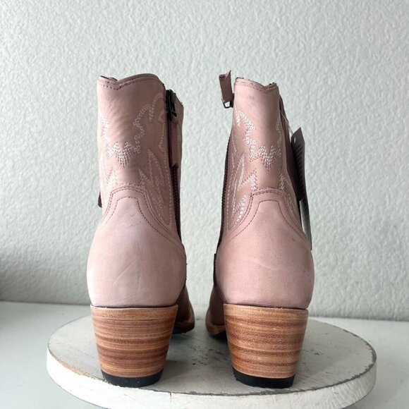 Lane SMOKESHOW Pink Cowboy Bootie Womens 8 Short Western Cowgirl Ankle Boots - Picture 4 of 13